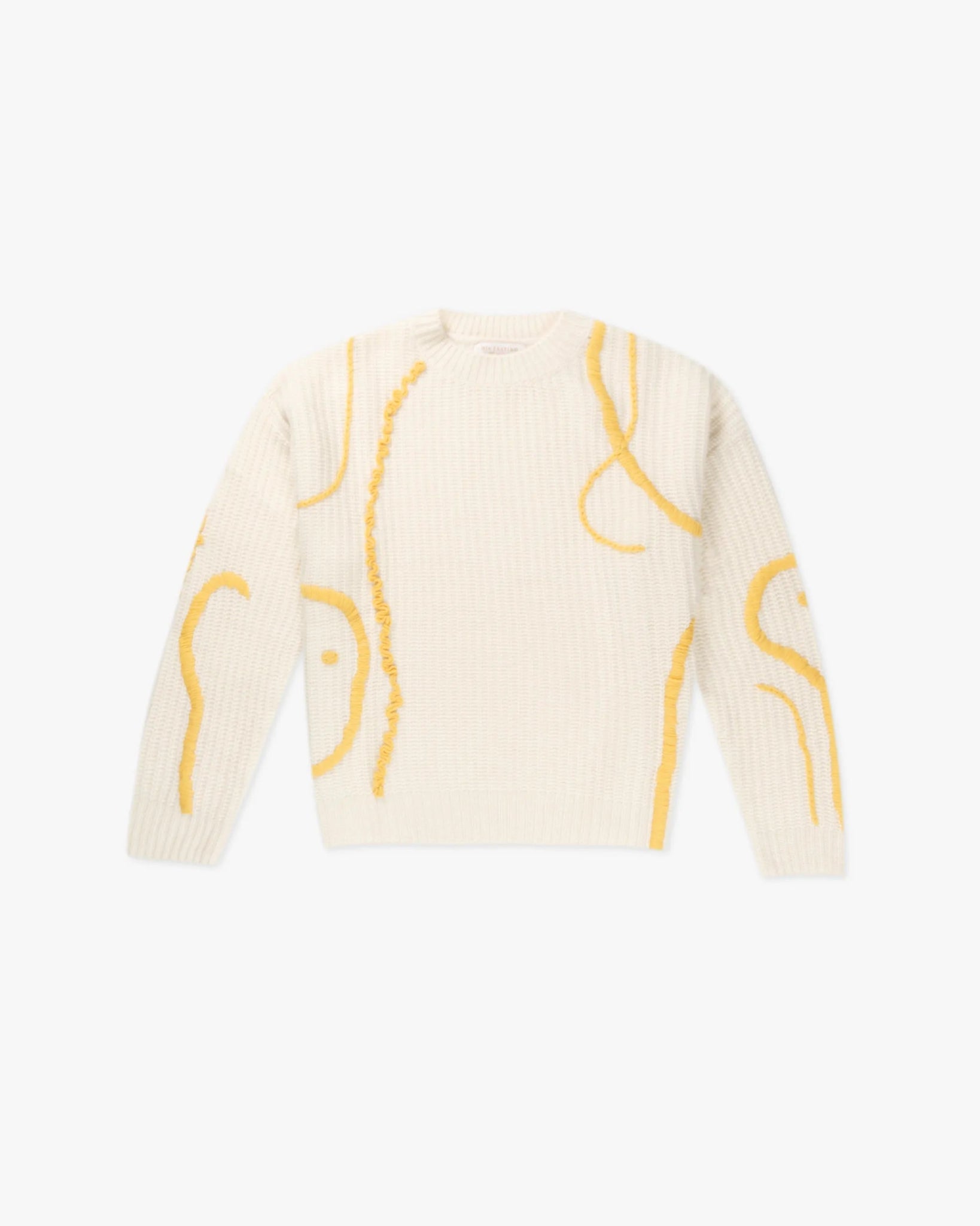 Kaschmir - Rippen - Rundhals - Pullover mit Verzierungen von Mia Fratino - Knitwear MIA FRATINO