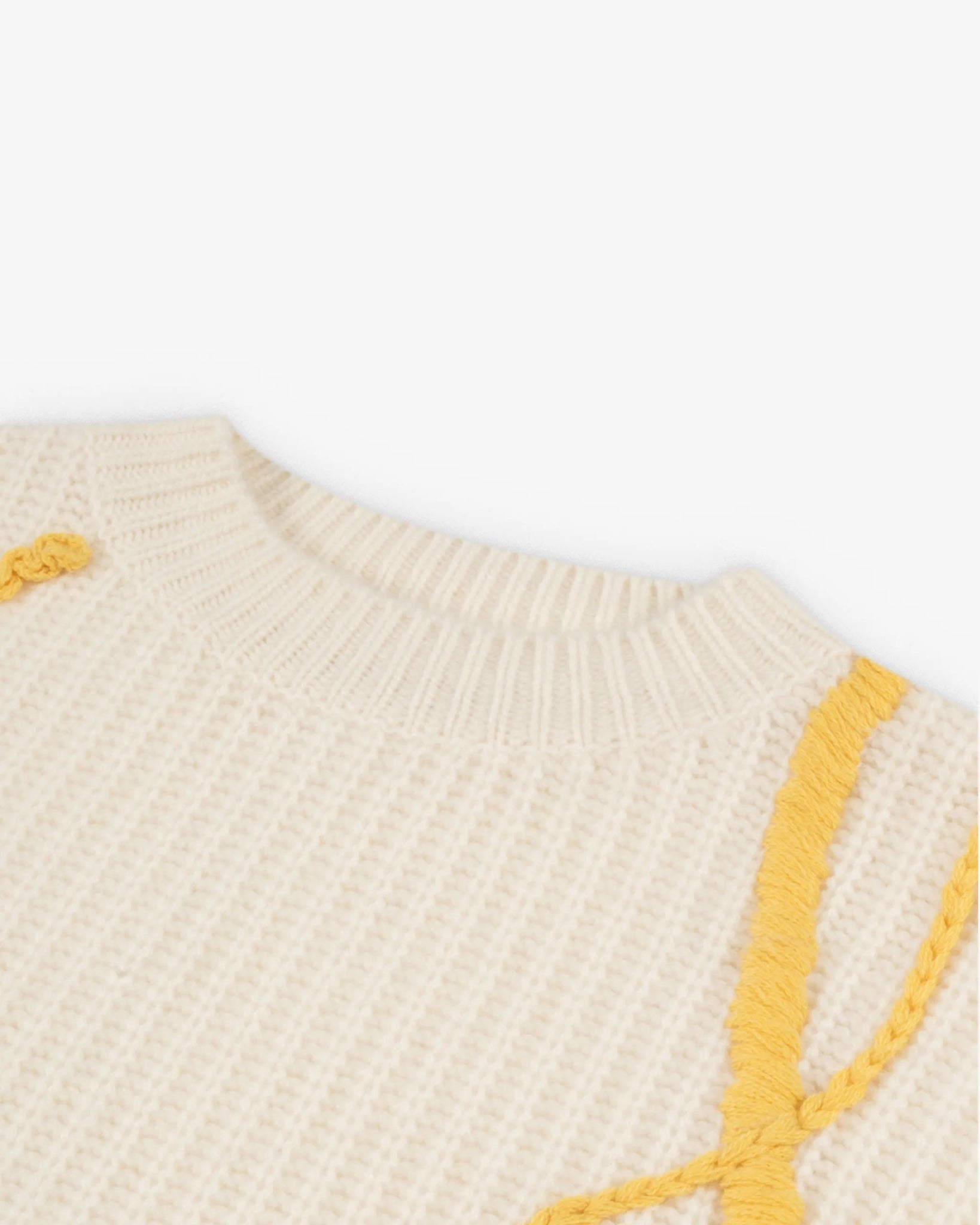Kaschmir - Rippen - Rundhals - Pullover mit Verzierungen von Mia Fratino - Knitwear MIA FRATINO