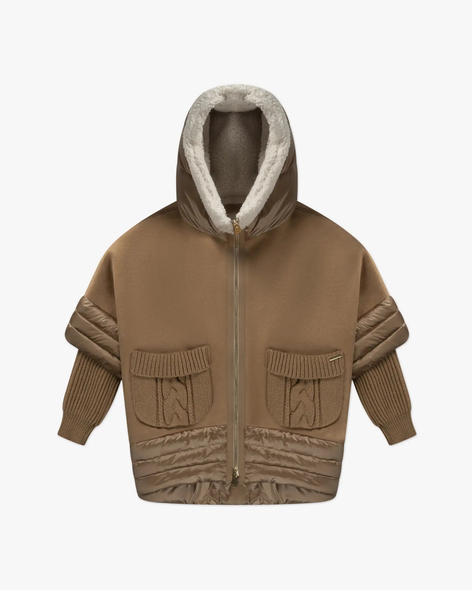 Kurze Daunen - Strick - Fuchsjacke von Marco del Forte - Coats & Jackets MDF MARCO DEL