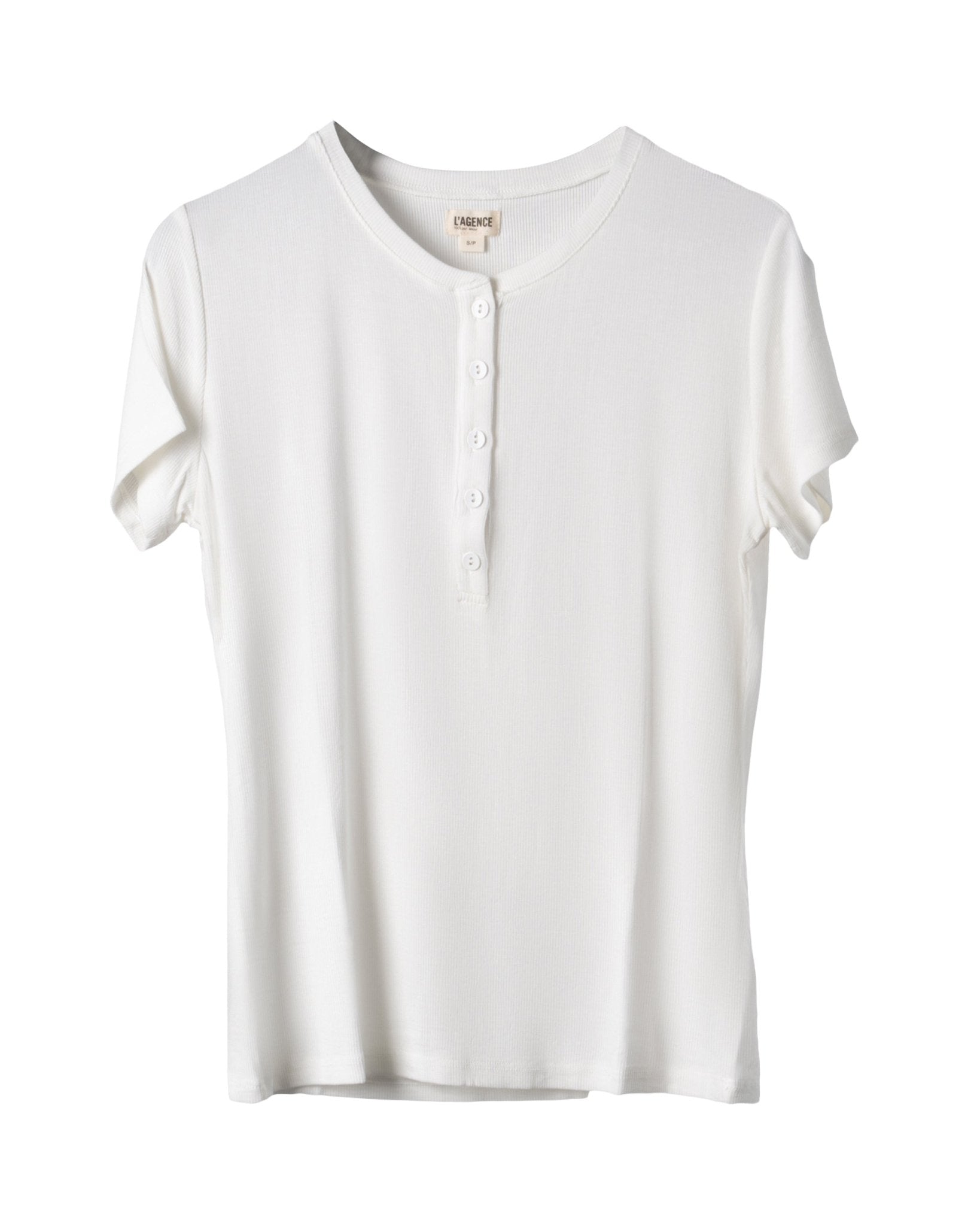 L AGENCE | MODAL - ELASTAN LUXURY RIB SERAFINO SHIRT-Shirts L`AGENCE LA