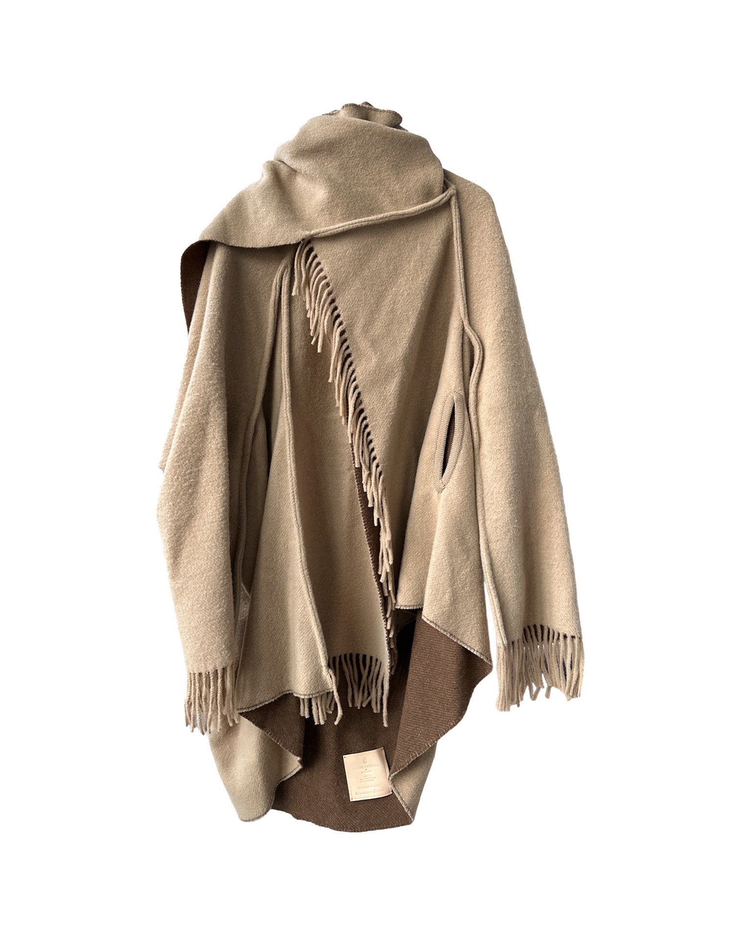 LA COUVERTURE | "PEACE BEGIN WITH A SMILE" STATEMENT PONCHO - Coats & Jackets LA COUVERTURE