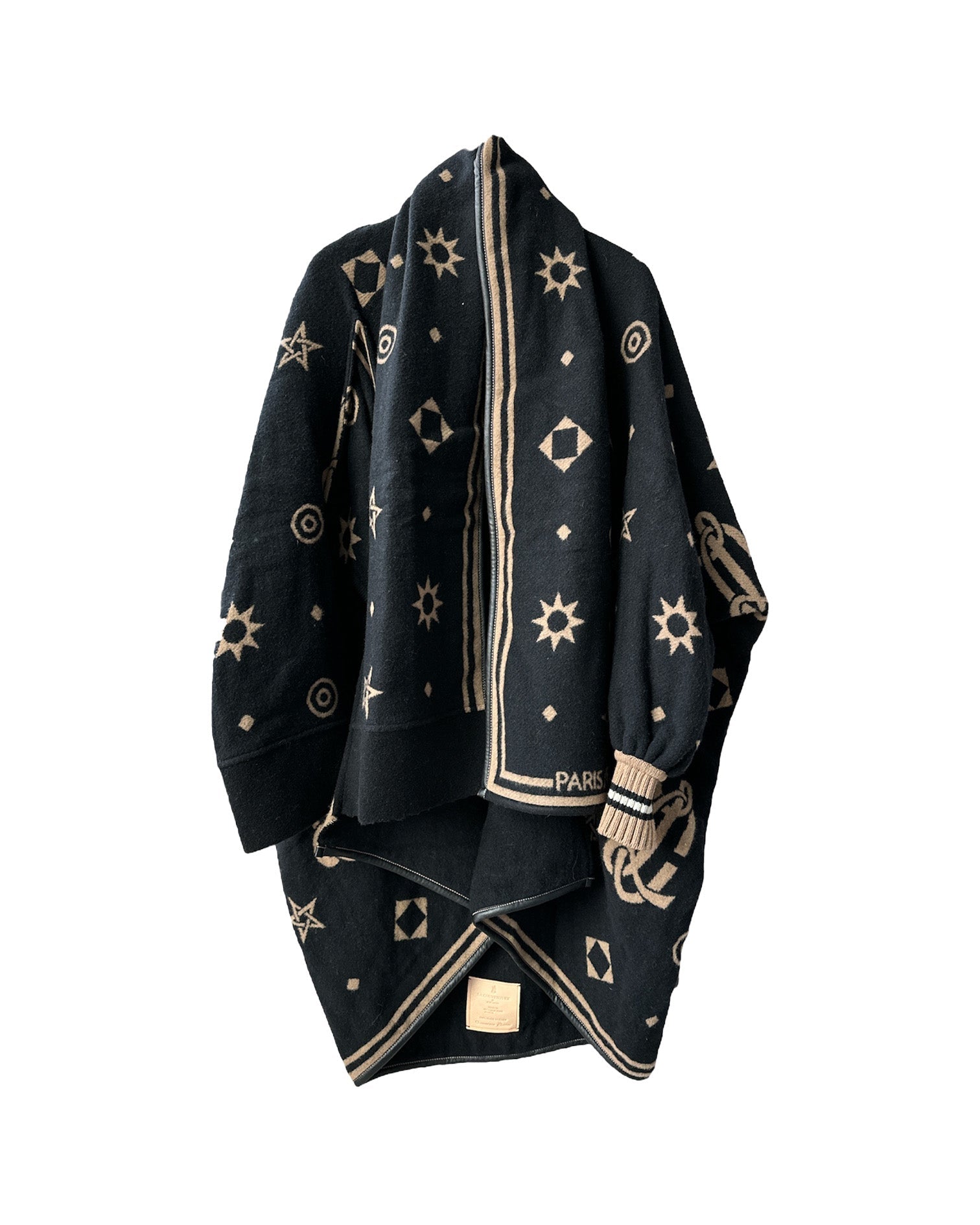 LA COUVERTURE | REVERSABLE CASHMERE - BLEND 3 LAYER SOLID PONCHO - Coats & Jackets LA COUVERTURE