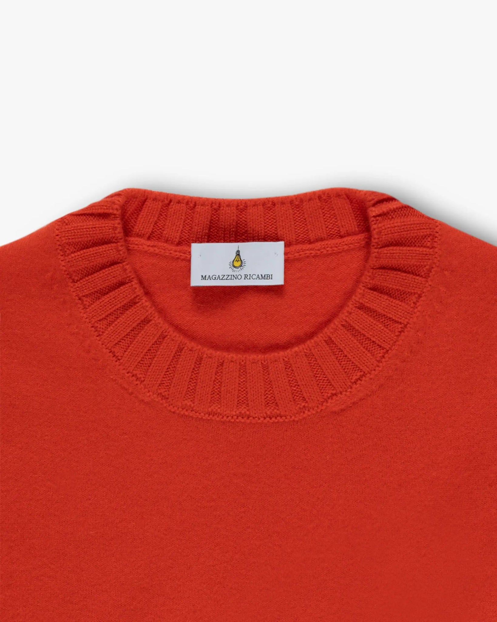 Lacouer Feuerroter gefilzter Kaschmir Rundhals von Maggazzino Riciambi - Knitwear MAGGAZZINI RICA