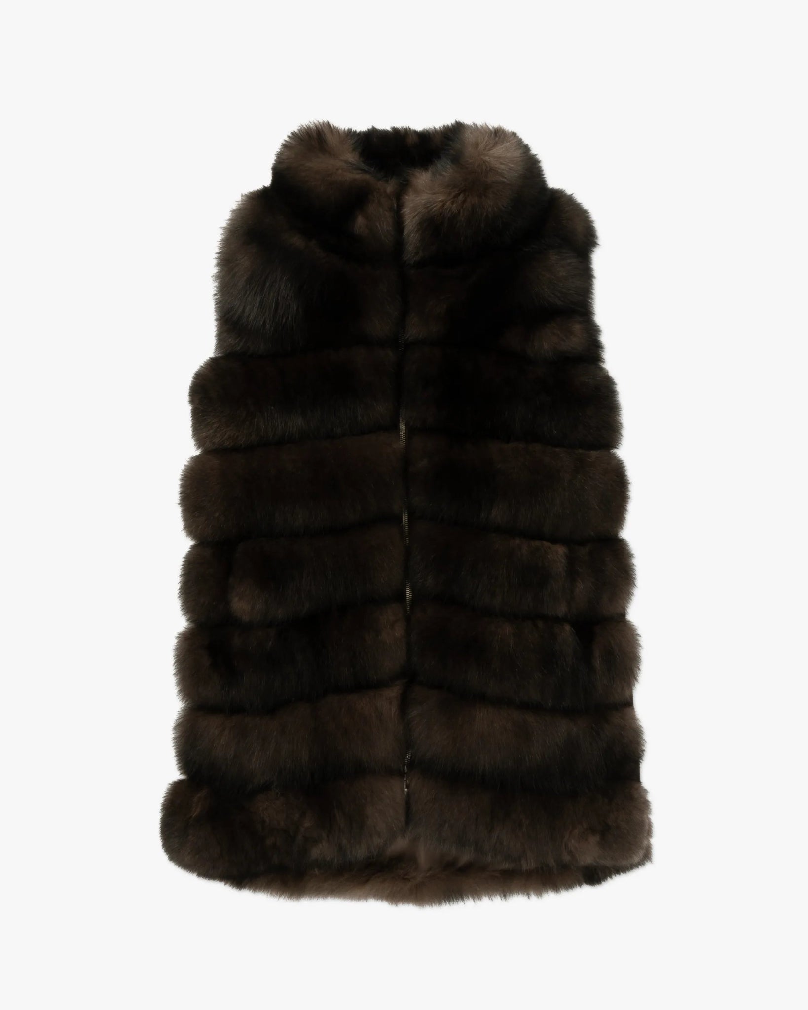 Langes Zobelbesatz - Fuchs - Gilet mit Reißverschluss von Suprema - Vests SUPREMA