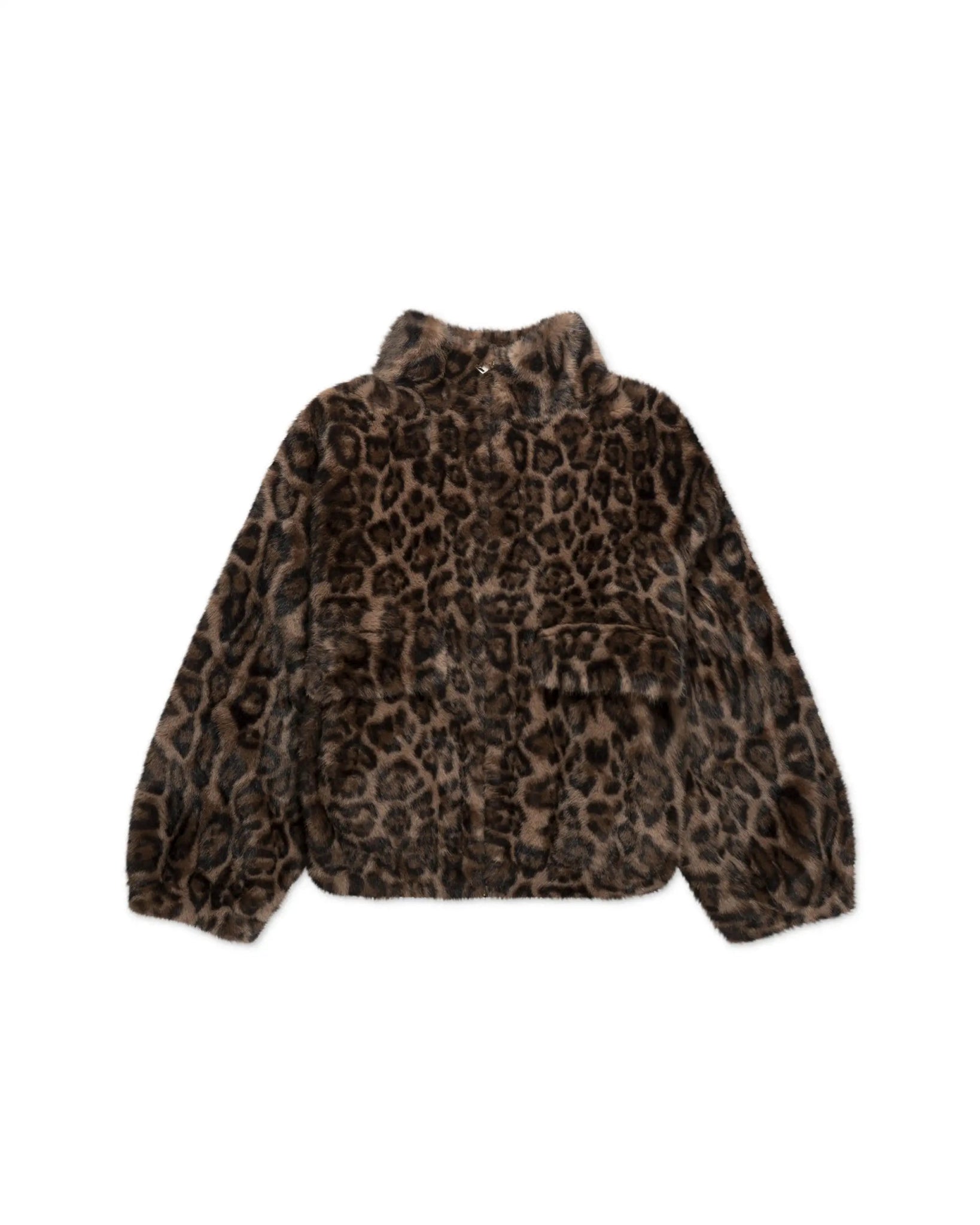 Leopardfarbene Fake Fur Zip Jacke von Betta Corradi - Coats & Jackets BETTA CORADI