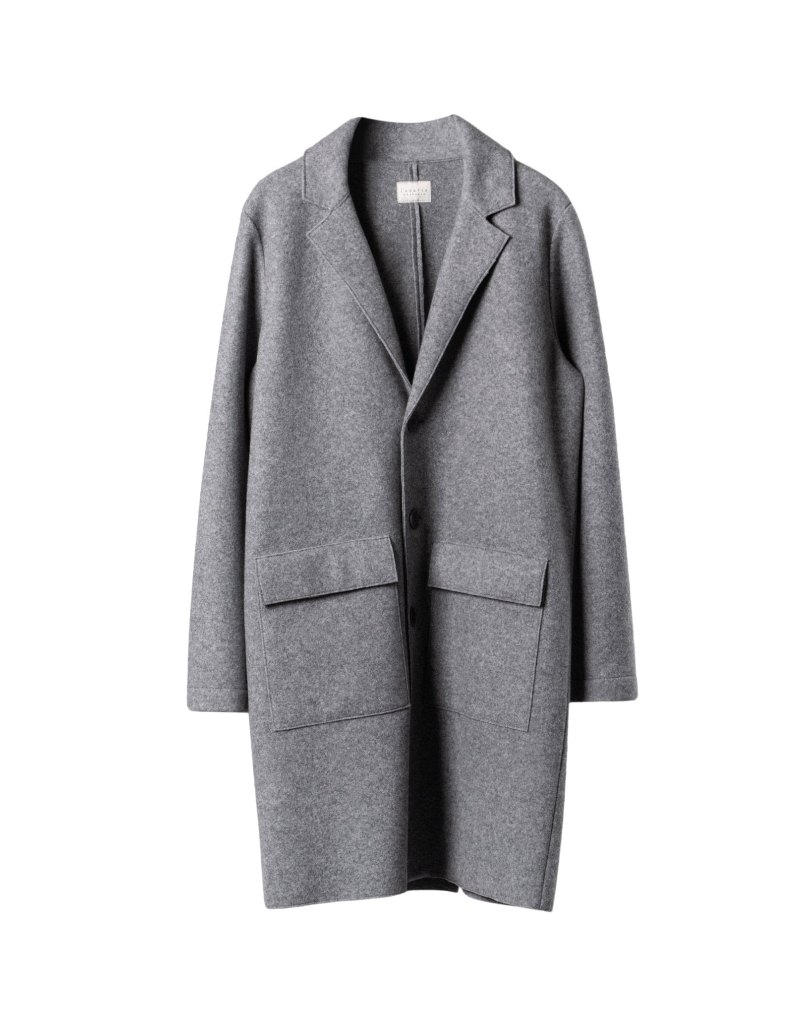 LUNARIA | 2PLY LONG CASHMERE COAT - Knitwear LUNARIA
