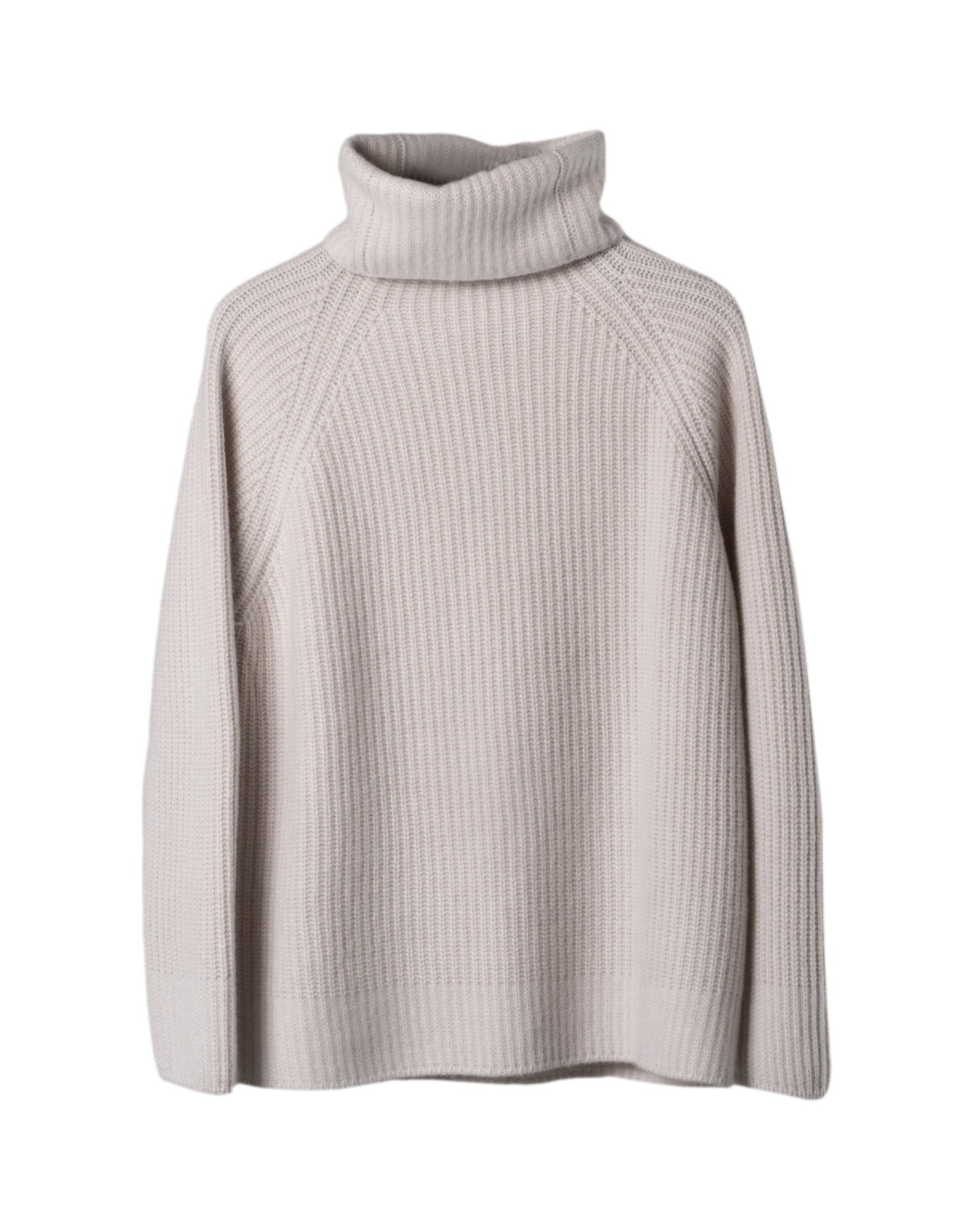 LUNARIA | 4PLY LONG RIB - TRIM ROLL NECK JUMPER - Knitwear LUNARIA