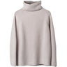 LUNARIA | 4PLY LONG RIB - TRIM ROLL NECK JUMPER - Knitwear LUNARIA