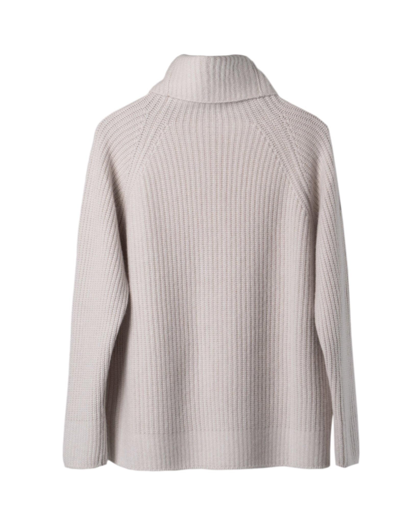 LUNARIA | 4PLY LONG RIB - TRIM ROLL NECK JUMPER - Knitwear LUNARIA