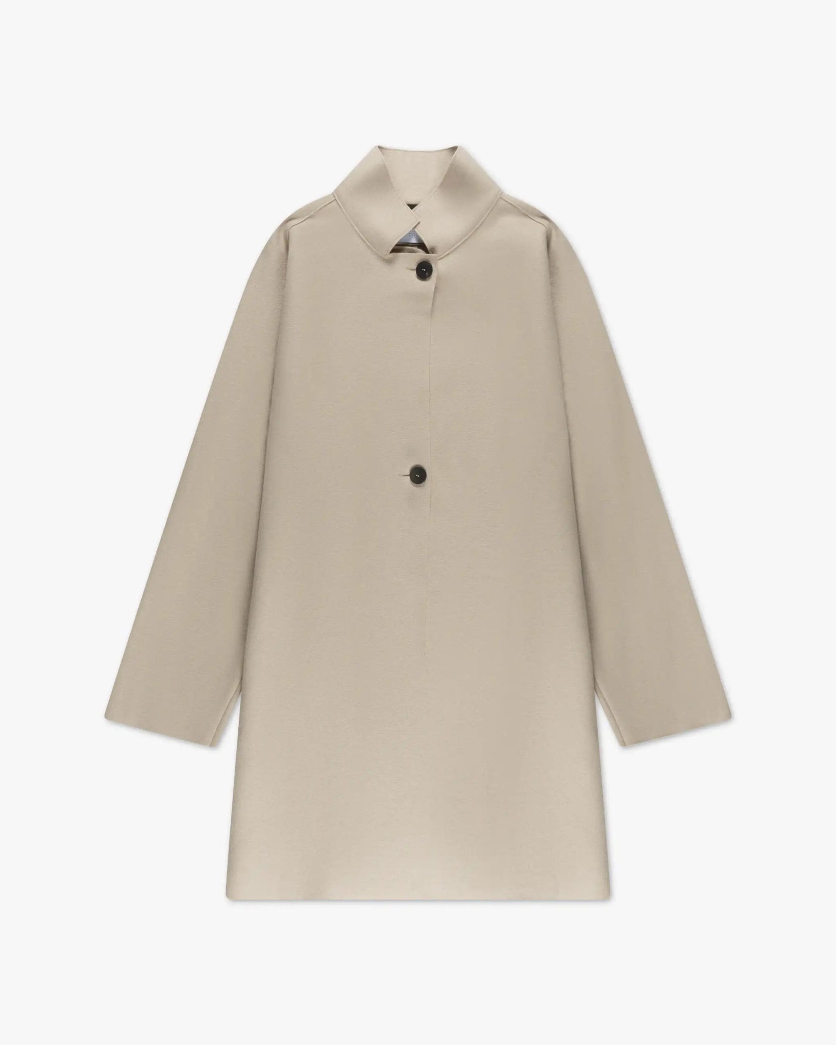 Mandelfarbener Uni Woll Raglan Mantel von Harris Wharf London - Coats & Jackets HARRIS WARF