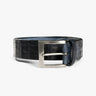Marineblauer 4CM Verstellbarer Gürtel aus Krokodilschwanzleder von Post & Co - Belts POST & CO