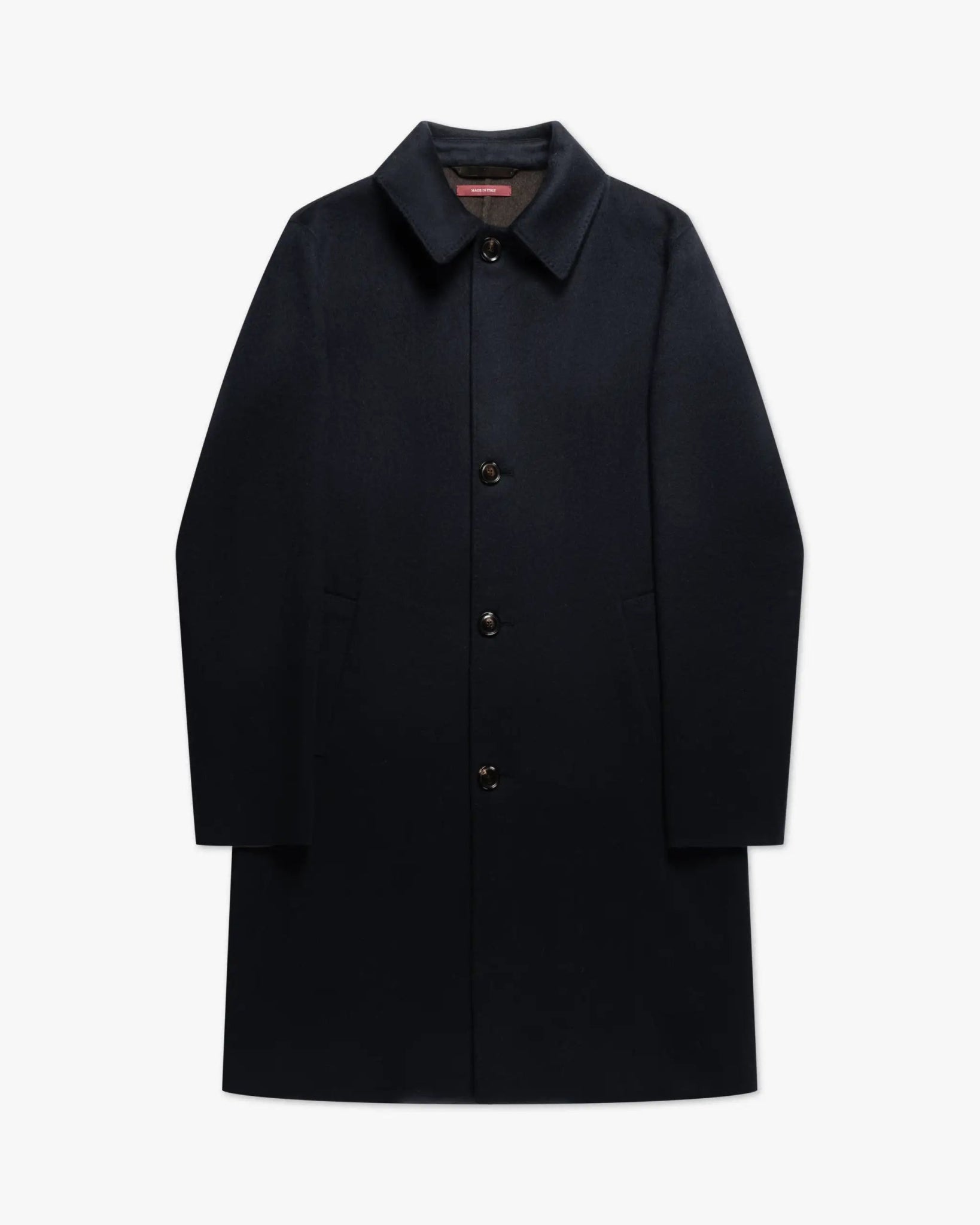 Marineblauer Double Face Wool Mantel von Luciano Barbera - Coats & Jackets LUCIANO BARBERA
