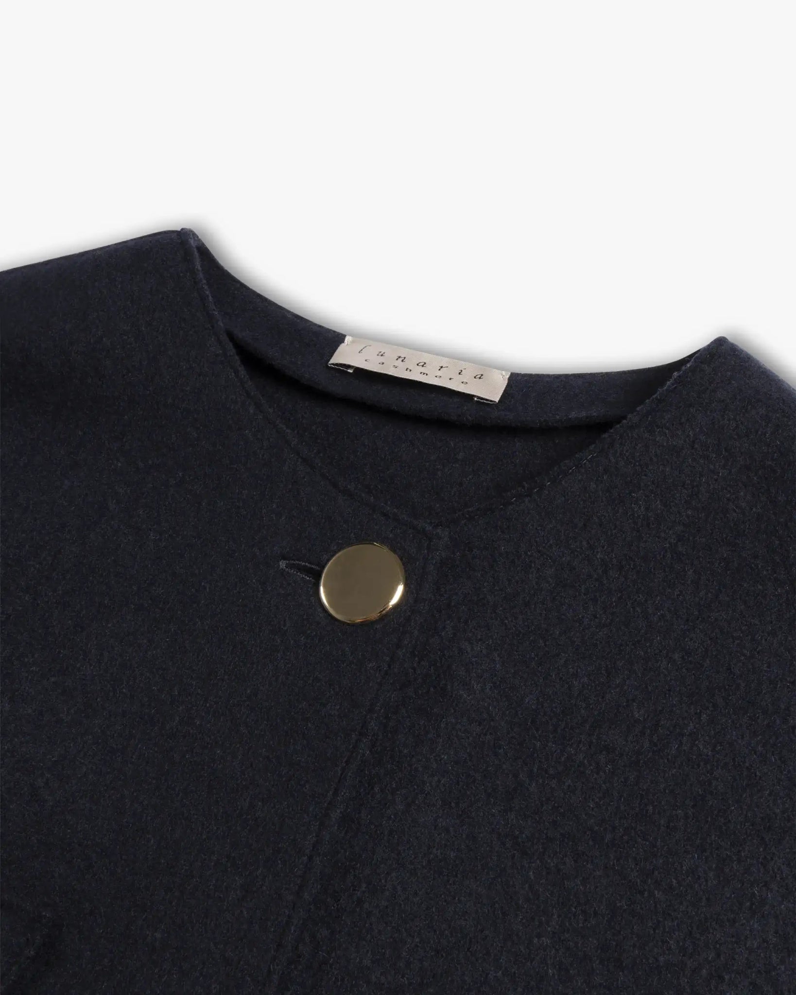 Merino Navy 2 Fädig Gewalkte Cashmere Chanel Jacke von Lunaria - Knitwear LUNARIA