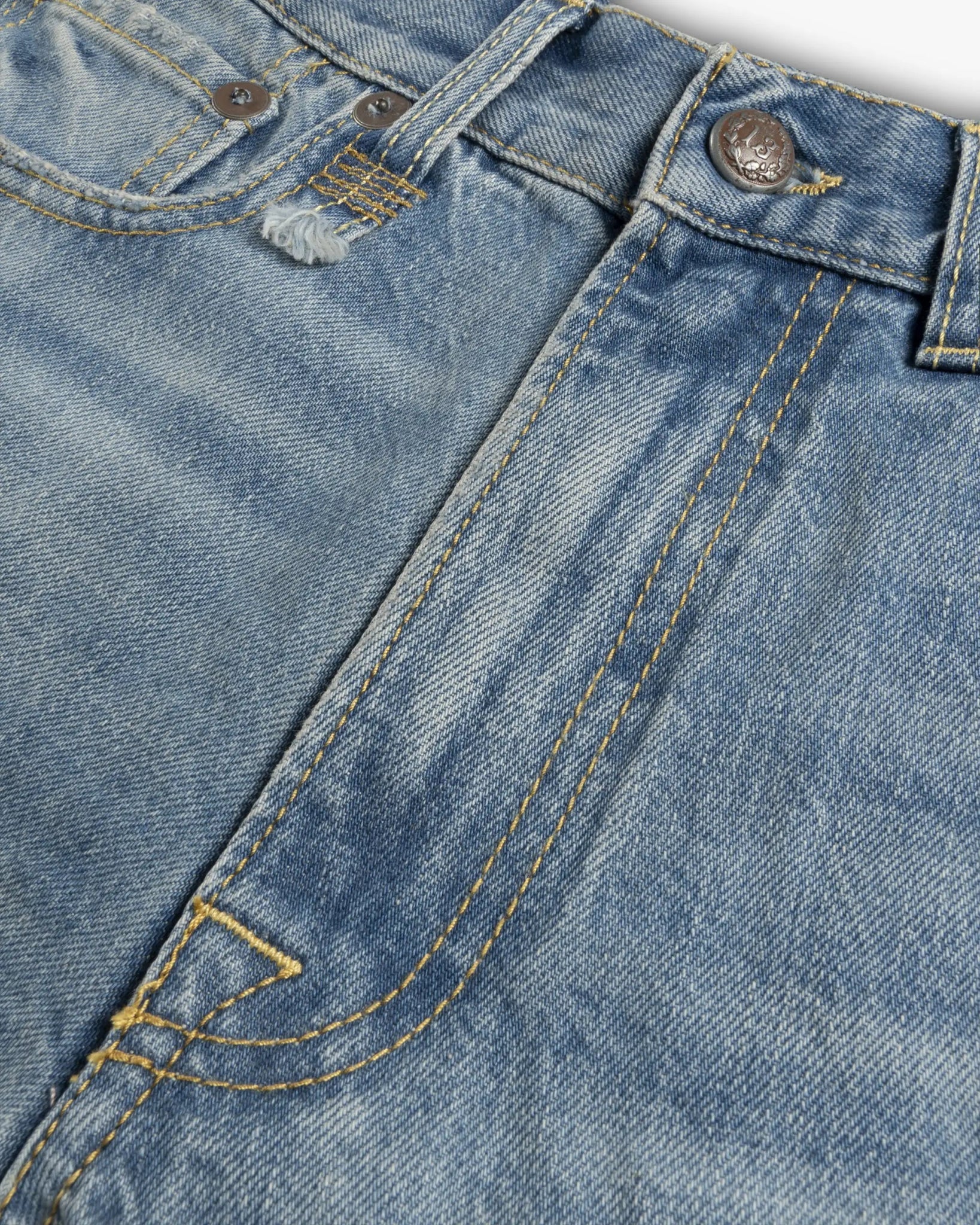 Merrinblaue Cuffed Romeo Denim Jeans von R13 New York - Trousers R13 WOMEN
