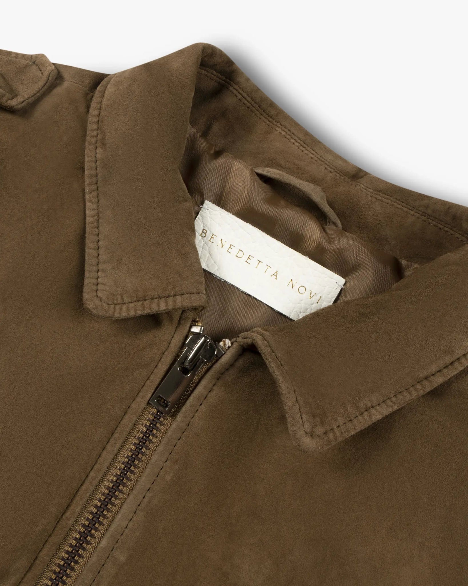 Militärfarbene Boyfriend Ziegen Velour Jacke von Benedetta Novi - BLOUSON BENEDETTA NOVI