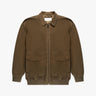 Militärfarbene Boyfriend Ziegen Velour Jacke von Benedetta Novi - BLOUSON BENEDETTA NOVI