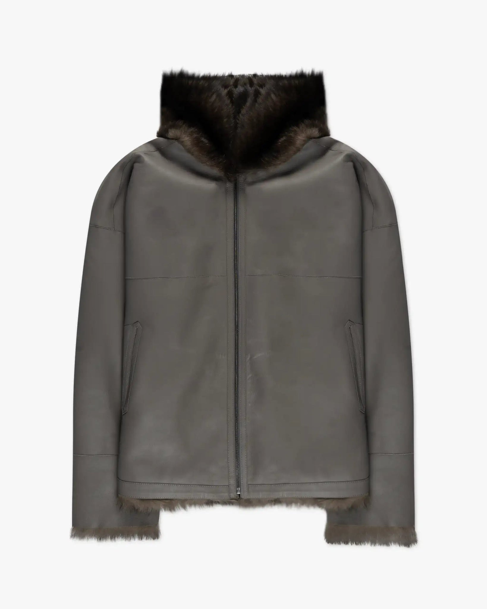 Minkfarbene Reversible Oversize Wulf Short Jacke von Balatt - Coats & Jackets BALATT