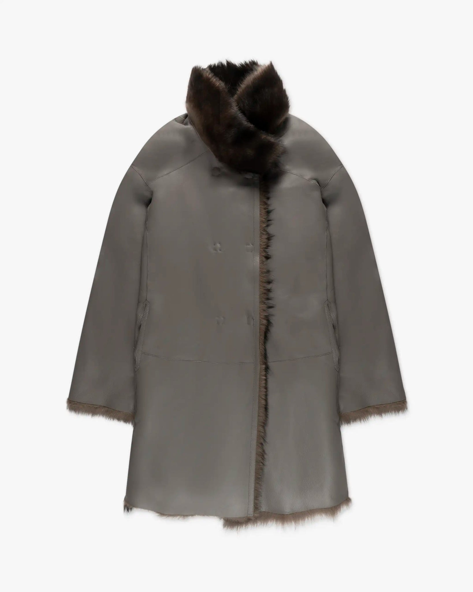Minkfarbener Wendbarer Übergroßer Mantel von Balatt - Coats & Jackets BALATT