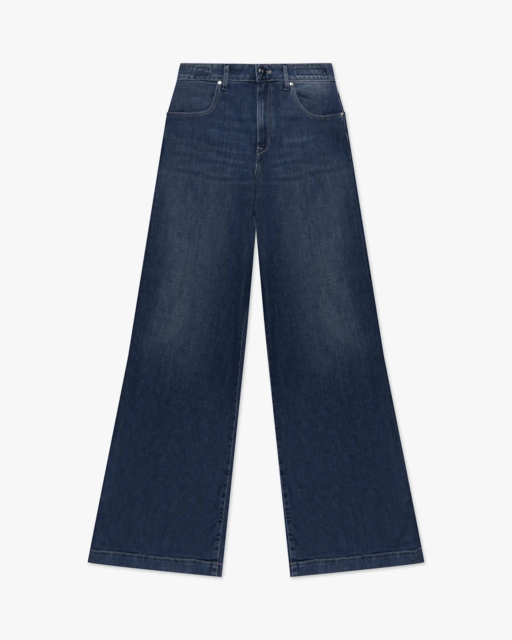 Mittel Blaue Stretch Weite Beinform Denim von Handpicked - Trousers HANDPICKED