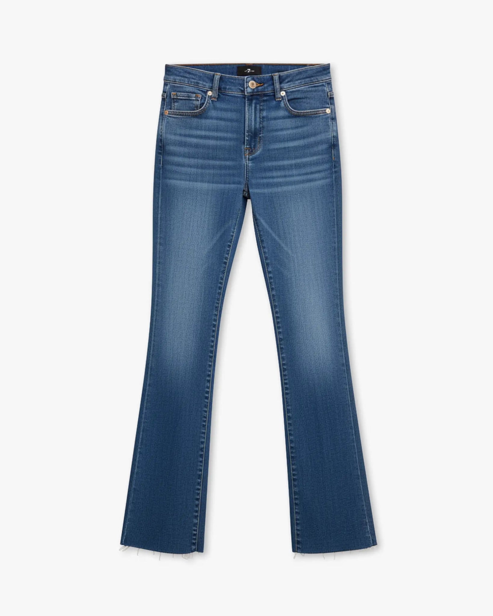 Mittelblaue Jeans Bootcut Tailorless Retro Fade von 7 For All Man Kind - Denim 7 FOR ALL