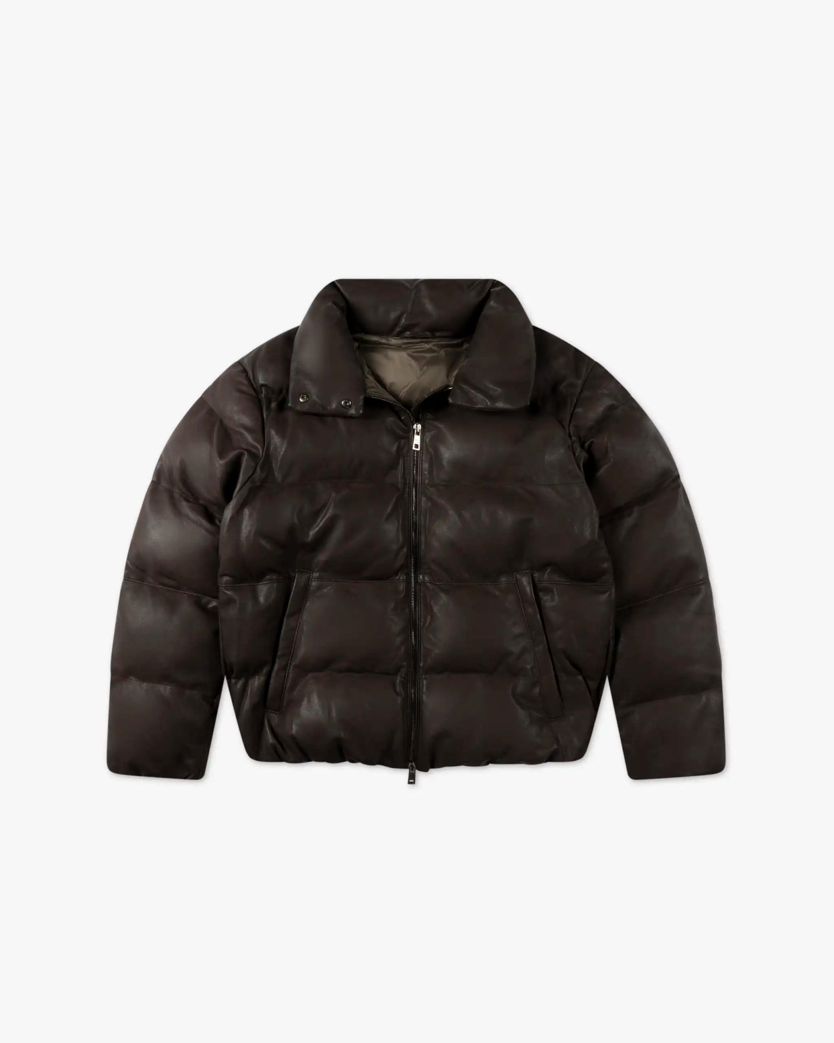 Mokkafarbene Gefütterte Soft Nappa Daunen Jacke von Giorgio Brato - Coats & Jackets GIORGIO BRATO