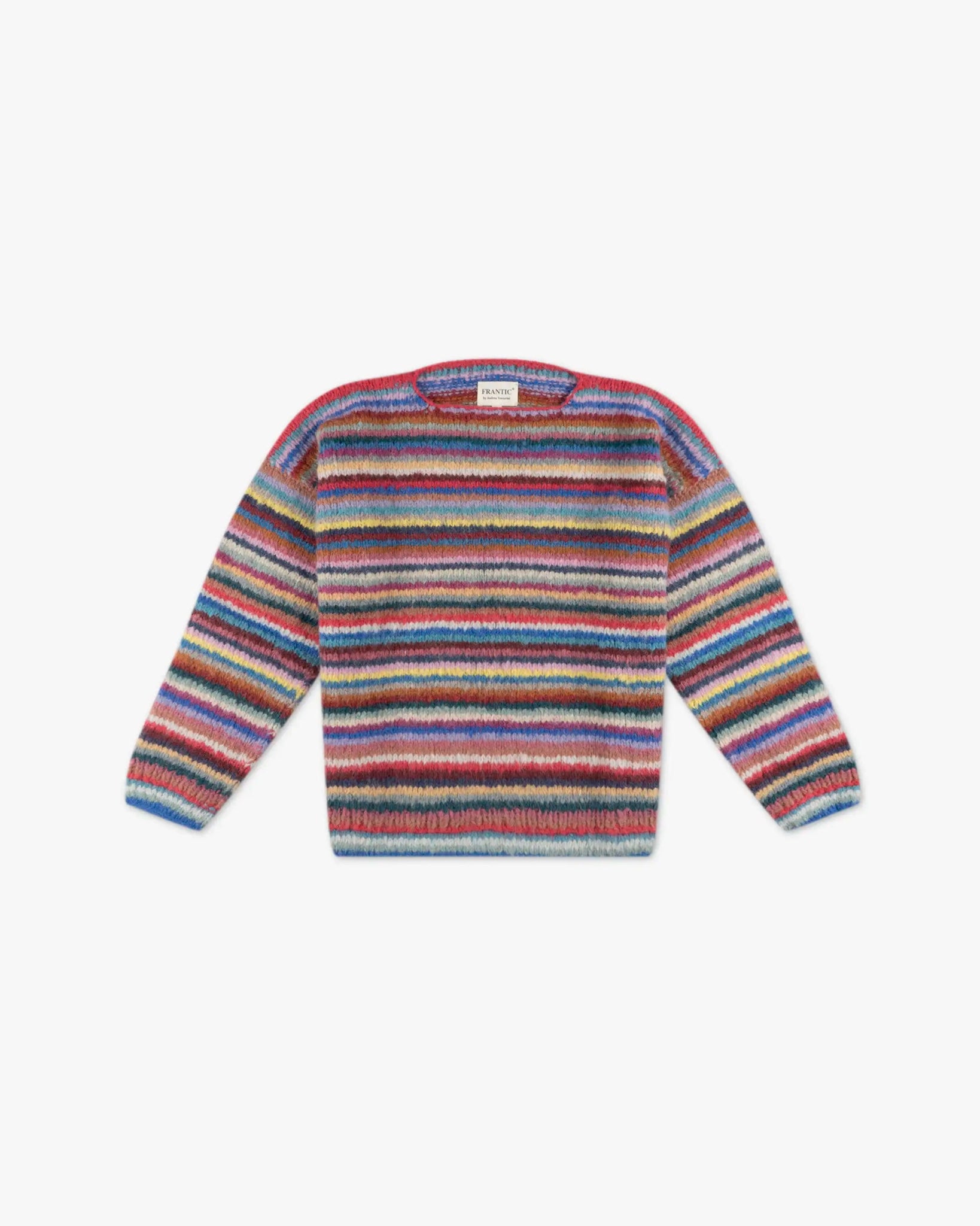 Multifarbener Boxy Rundhals Pullover von Frantic by Andrea Venturini - Knitwear FRANTIC