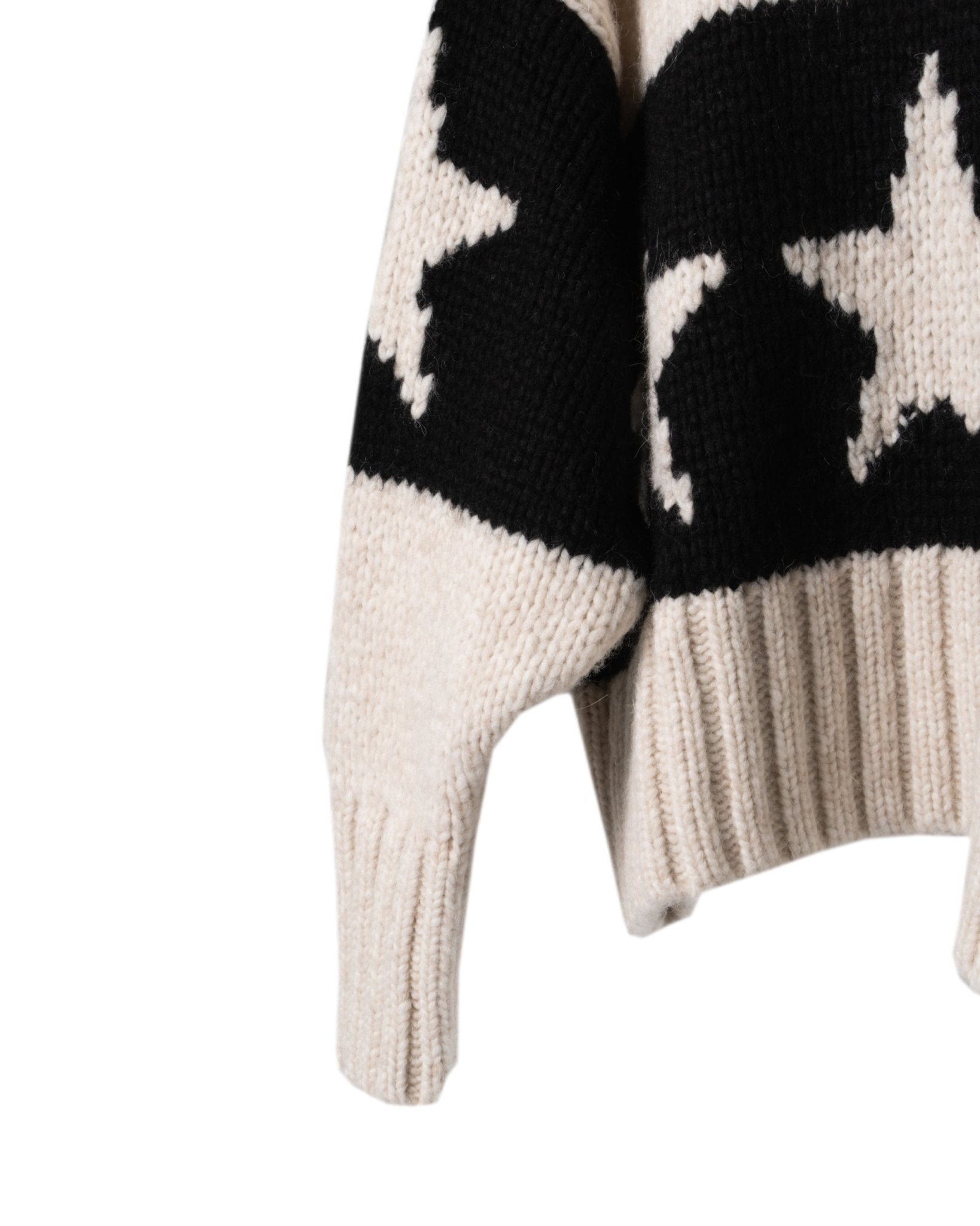 N21 | ALPACA BLEND CHUNKY CREW NECK WITH STAR INTARSIA SWEATER - Knitwear N21