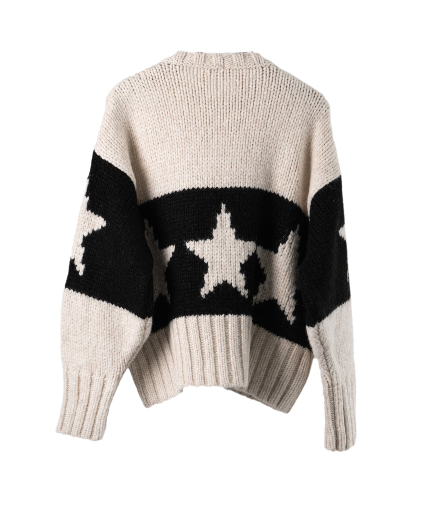 N21 | ALPACA BLEND CHUNKY CREW NECK WITH STAR INTARSIA SWEATER - Knitwear N21