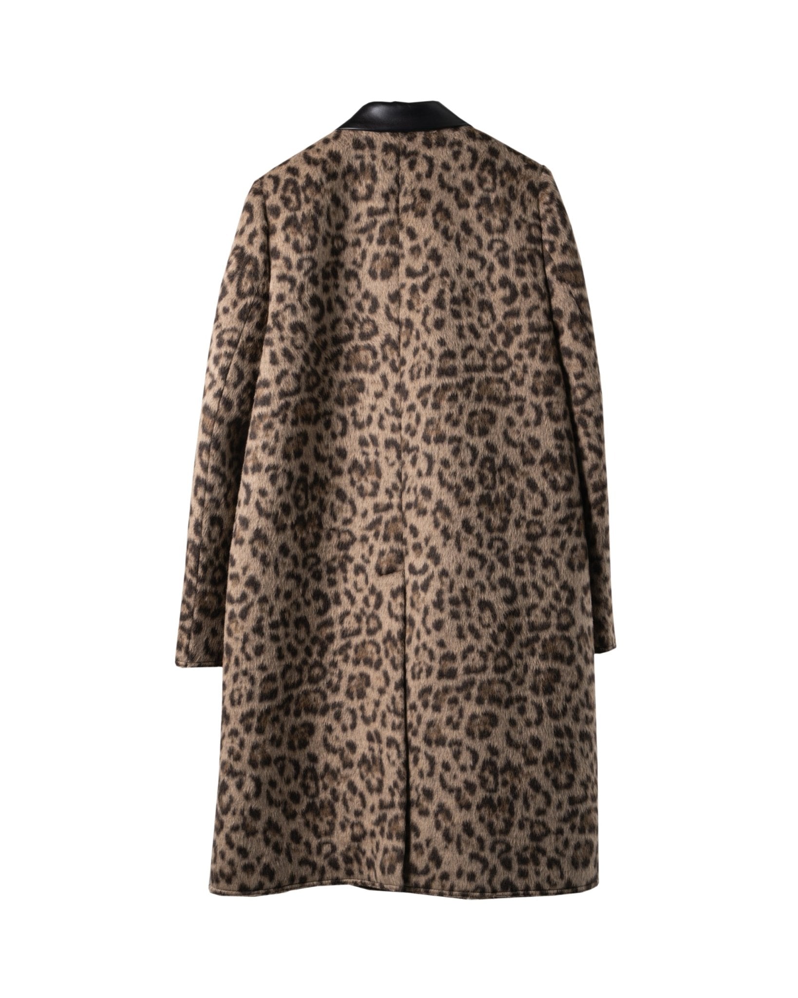 N21 | WOOLCOAT FAKE LEATHER REVER TRIM COAT - Coats & Jackets N21