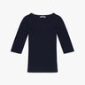Nächtlich Marineblaues Bootsneck - Rippen - Shirt mit 3/4 - Ärmeln von Michael Stars - Shirts MICHAEL STARS