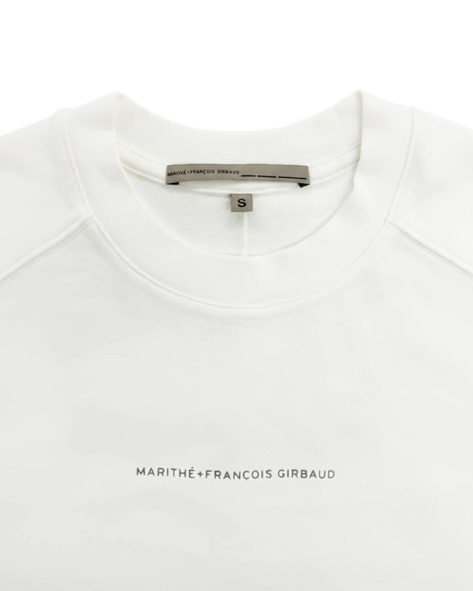 Natural Weiß Pullover mit Logo und Rundhalsausschnitt von Marithé François Girbaud - Jumpers & Cardigans MARITHE FRANCOI