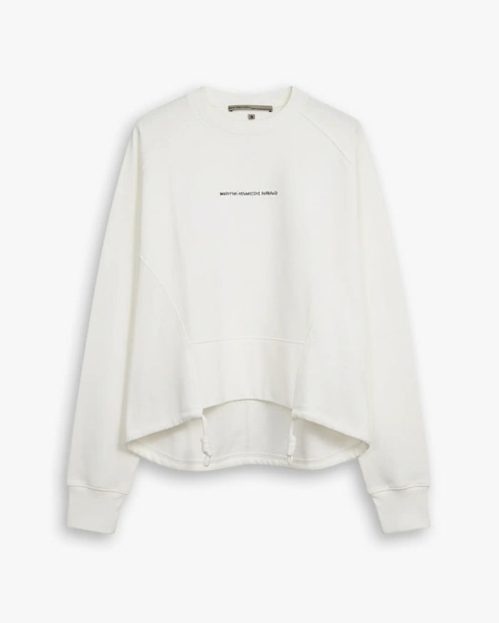 Natural Weiß Pullover mit Logo und Rundhalsausschnitt von Marithé François Girbaud