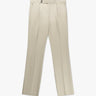 Naturfarbene Wolle Baumwolle Elastan Bundfaltenhose von Luciano Barbera - Trousers LUCIANO BARBERA