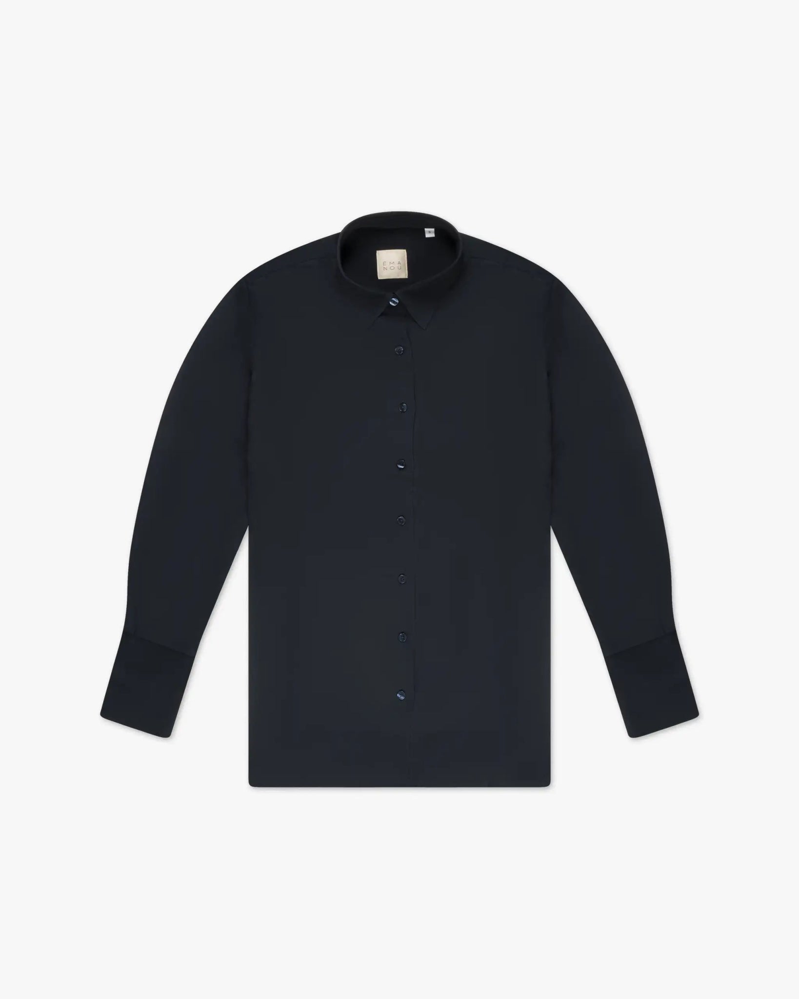 Navy Blaue Acetat Seidenbluse von Emanou - Blouses EMANOU