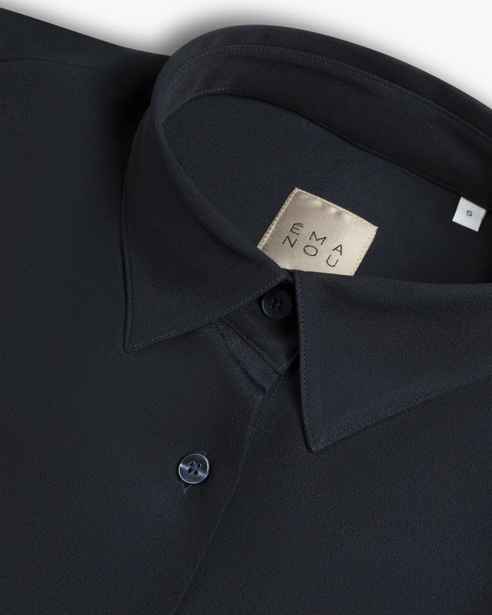 Navy Blaue Acetat Seidenbluse von Emanou - Blouses EMANOU