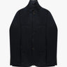 Navyfarbener Doubleface Wool Cashmere Zip Button Mantel von Luciano Barbera - Blazers LUCIANO BARBERA