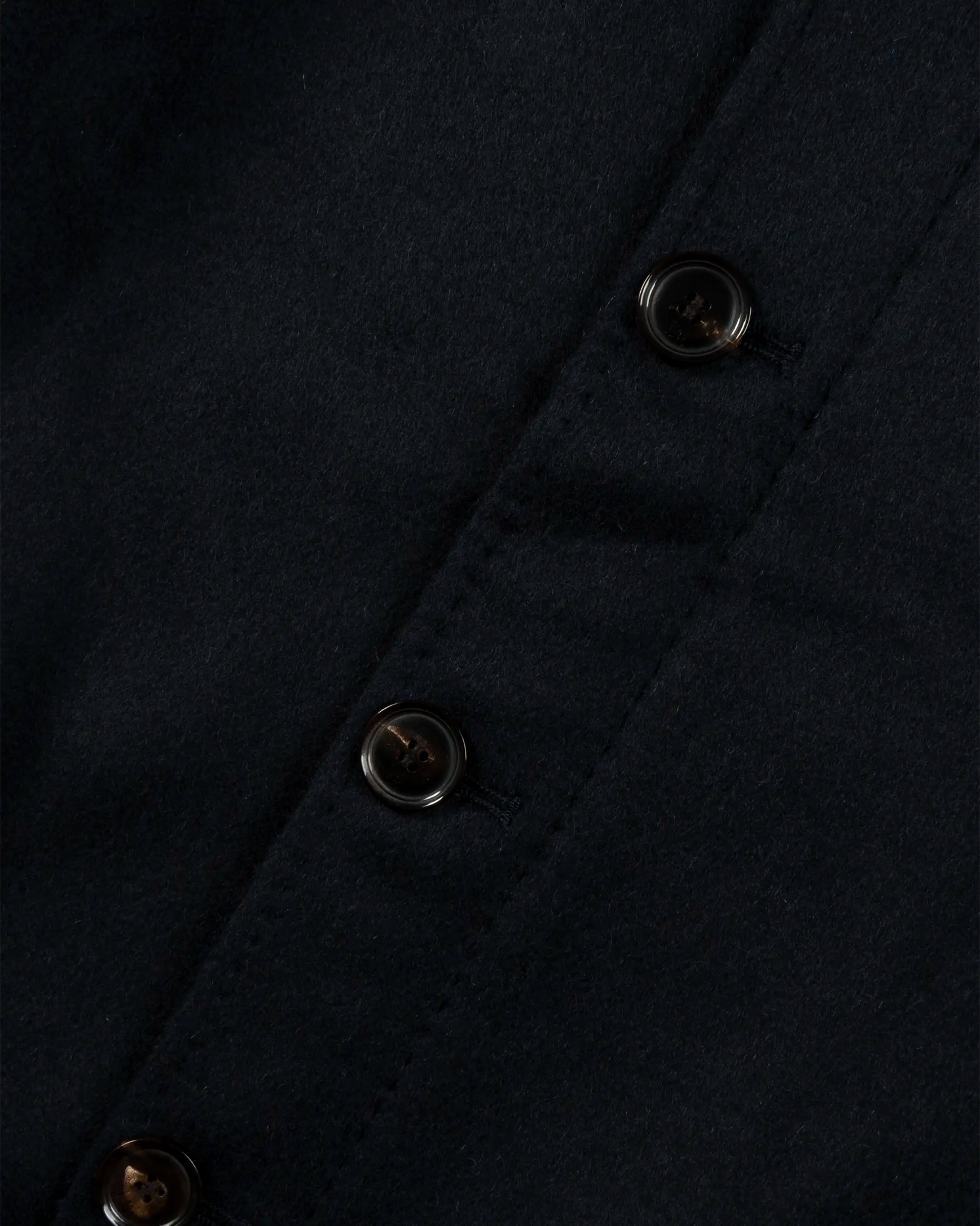 Navyfarbener Doubleface Wool Cashmere Zip Button Mantel von Luciano Barbera - Blazers LUCIANO BARBERA