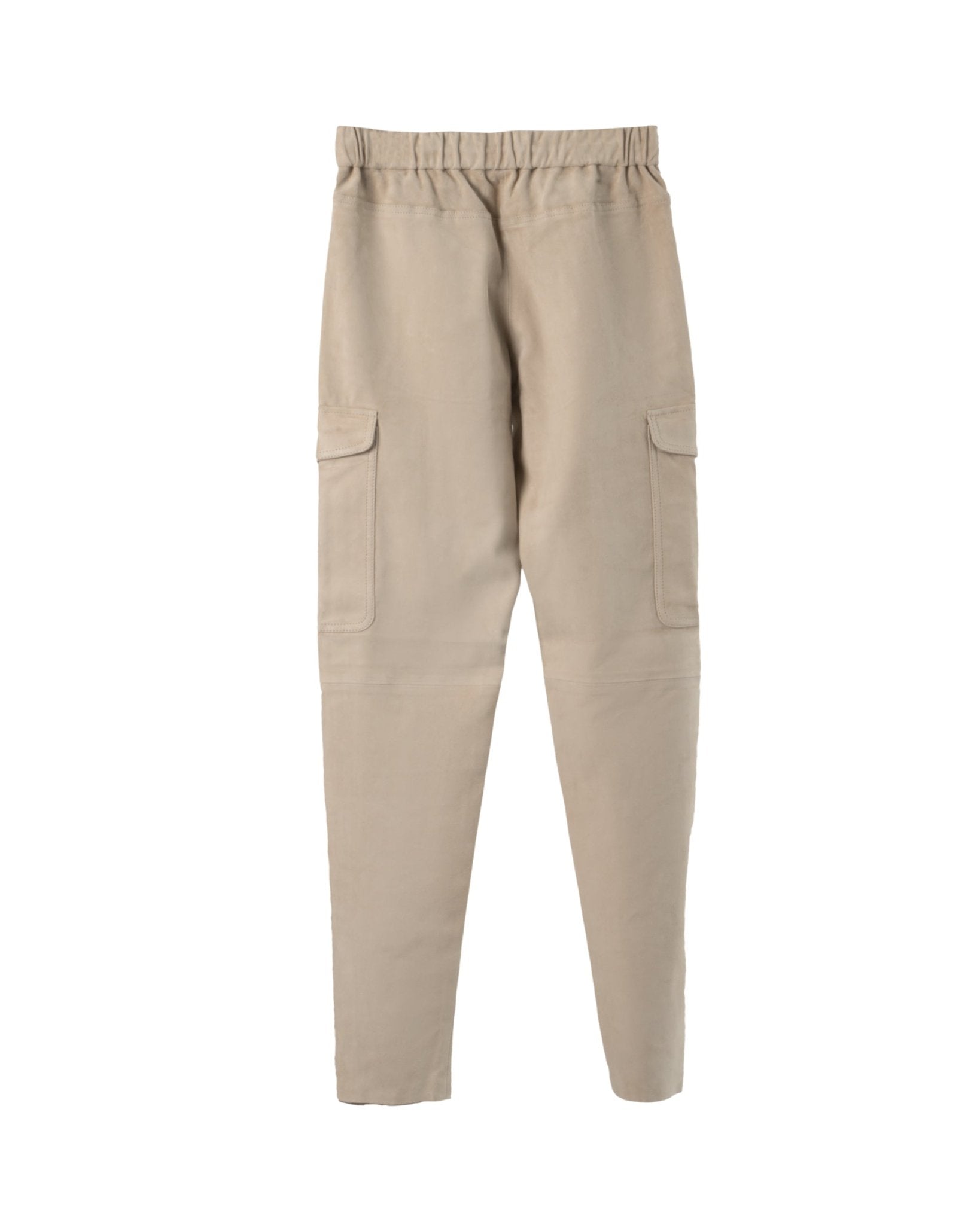 NOVE | SUEDE STRETCH LEATHER CARGO PANTS - Trousers NOVE