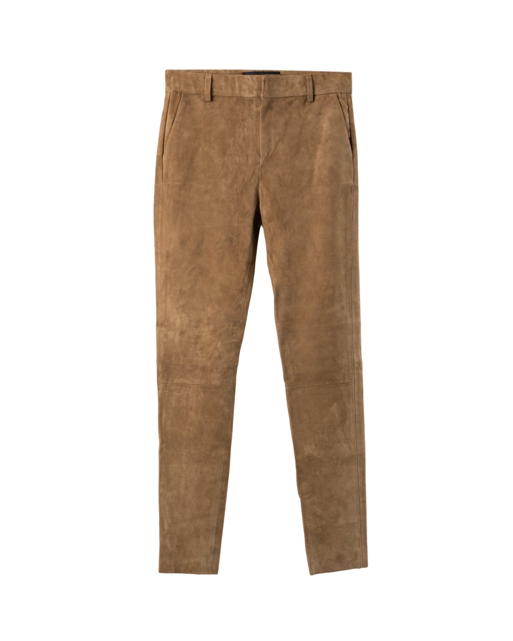NOVE | SUEDE STRETCH LEATHER CHINO - Trousers NOVE
