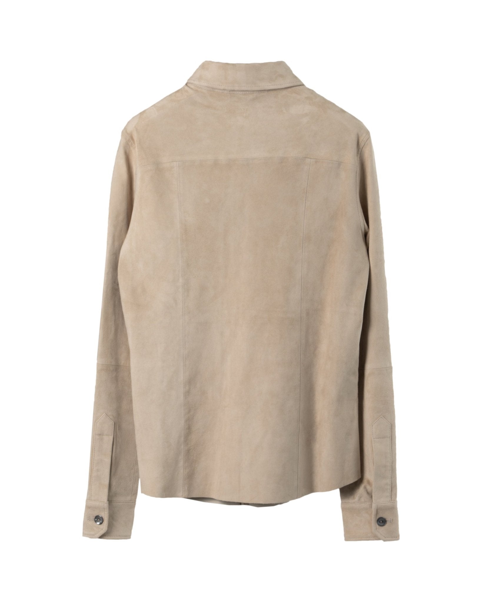 NOVE | SUEDE STRETCH LEATHER SHIRT-Shirts NOVE