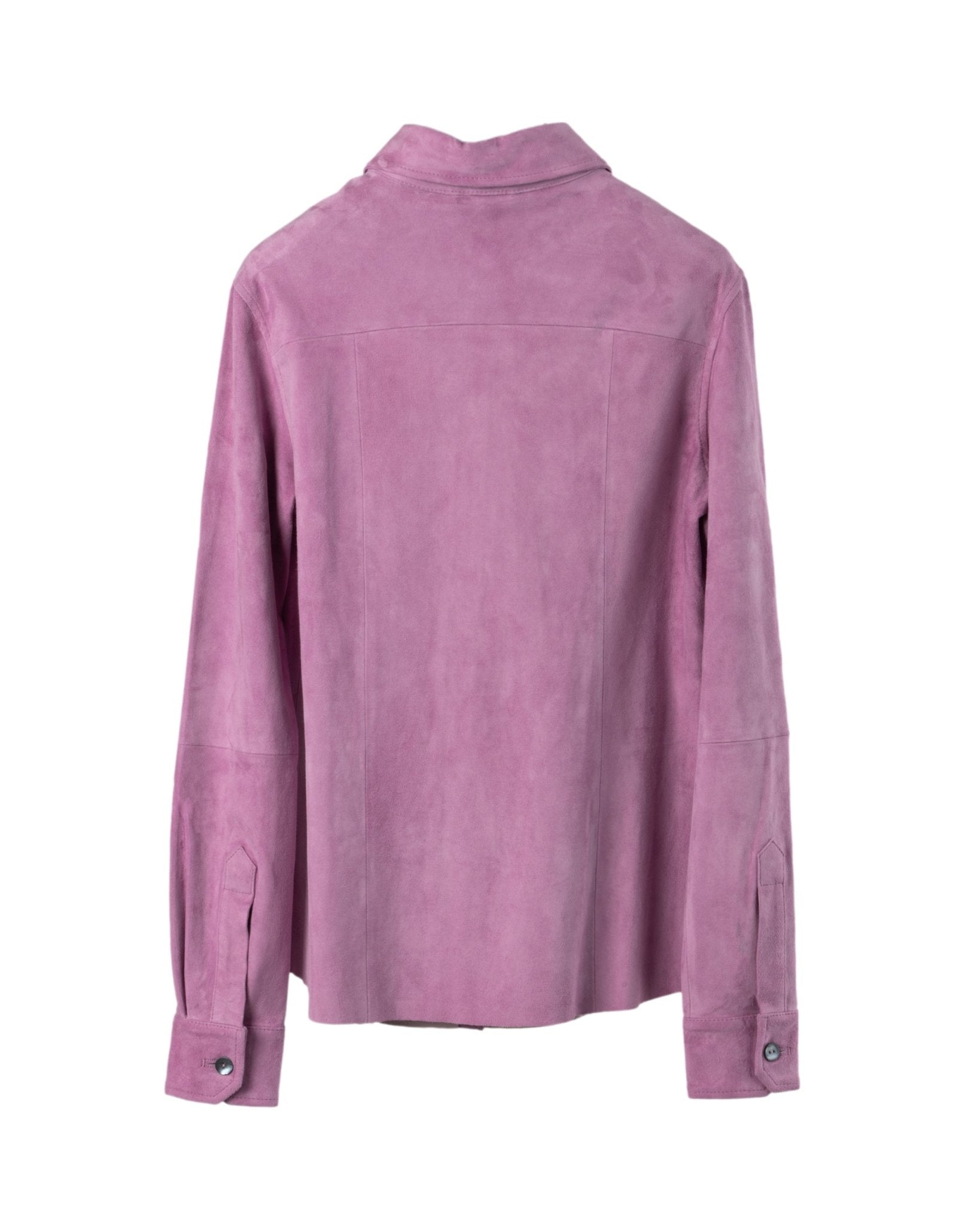 NOVE | SUEDE STRETCH LEATHER SHIRT-Shirts NOVE