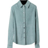 NOVE | SUEDE STRETCH LEATHER SHIRT-Shirts NOVE