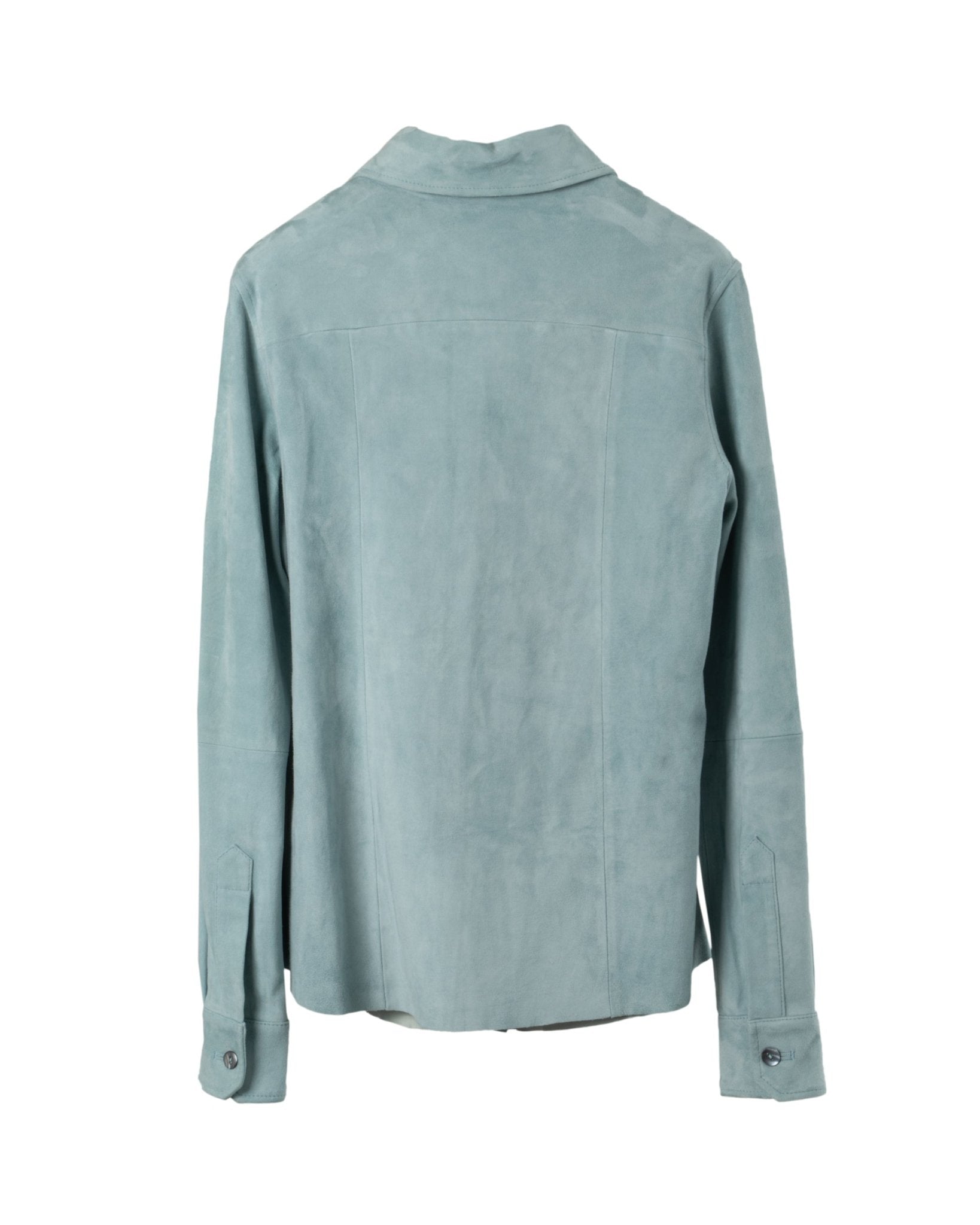 NOVE | SUEDE STRETCH LEATHER SHIRT-Shirts NOVE