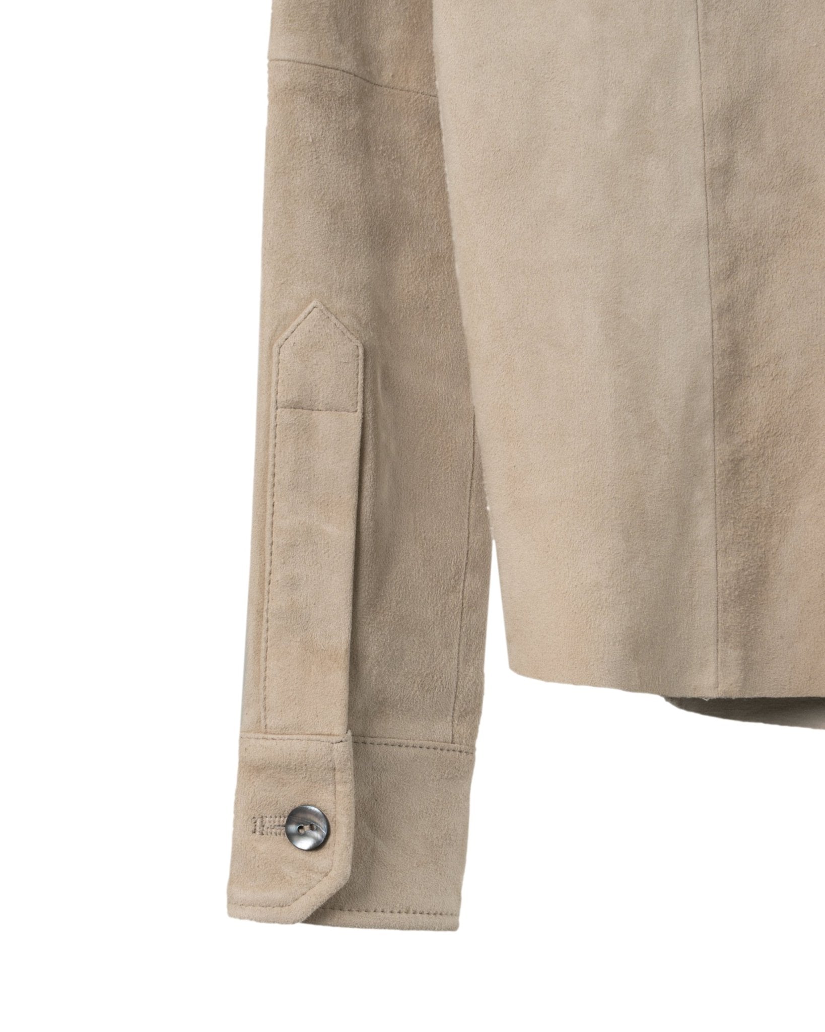 NOVE | SUEDE STRETCH LEATHER SHIRT-Shirts NOVE