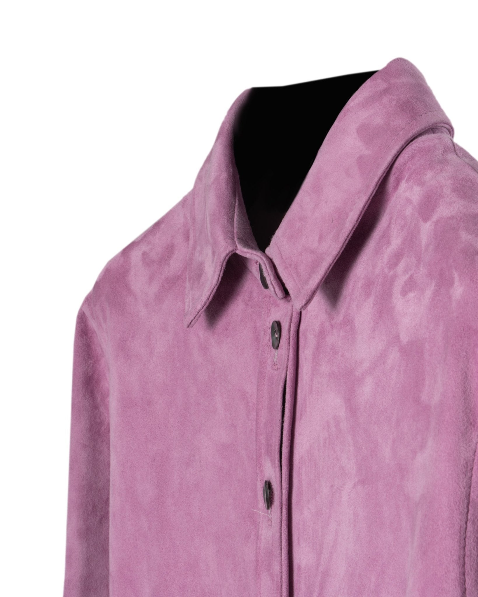 NOVE | SUEDE STRETCH LEATHER SHIRT-Shirts NOVE