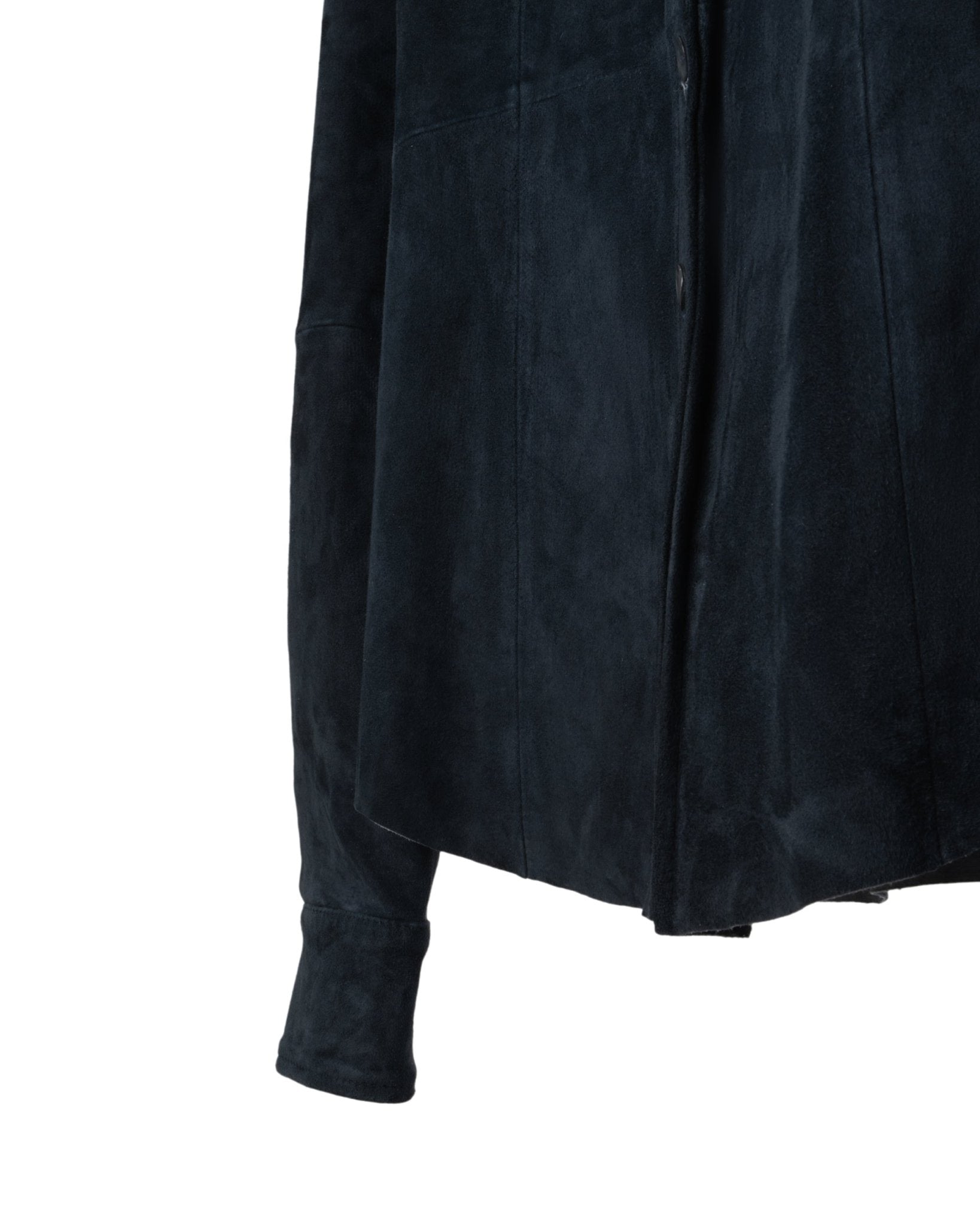 NOVE | SUEDE STRETCH LEATHER SHIRT-Shirts NOVE