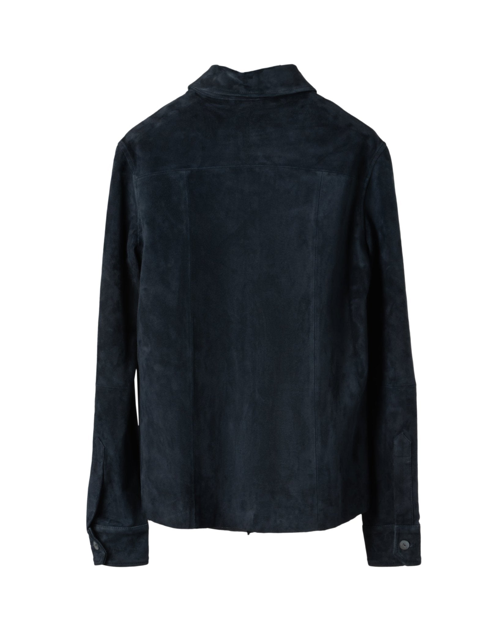 NOVE | SUEDE STRETCH LEATHER SHIRT-Shirts NOVE