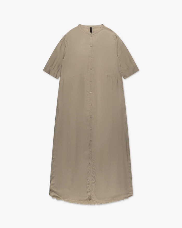 Oat Langes Button-Up Schlitz-Tunikakleid von Jaga