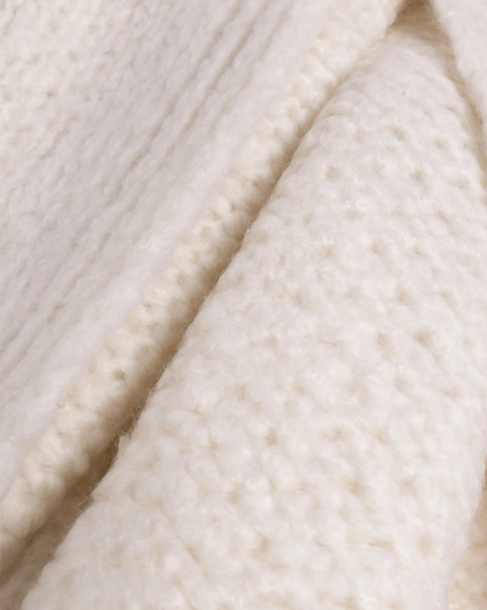 Off White Grobstrick Schal mit Fransen von 8Cashmere - Accessories 8 CASHMERE