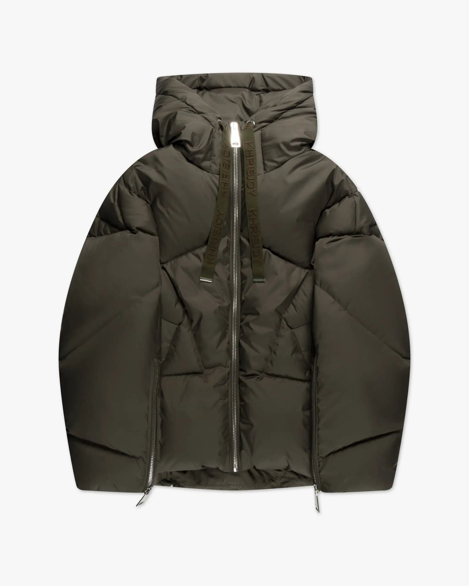 Olive Matte Icon Nylon Weste von Khris Joy - Vests KHRISJOY